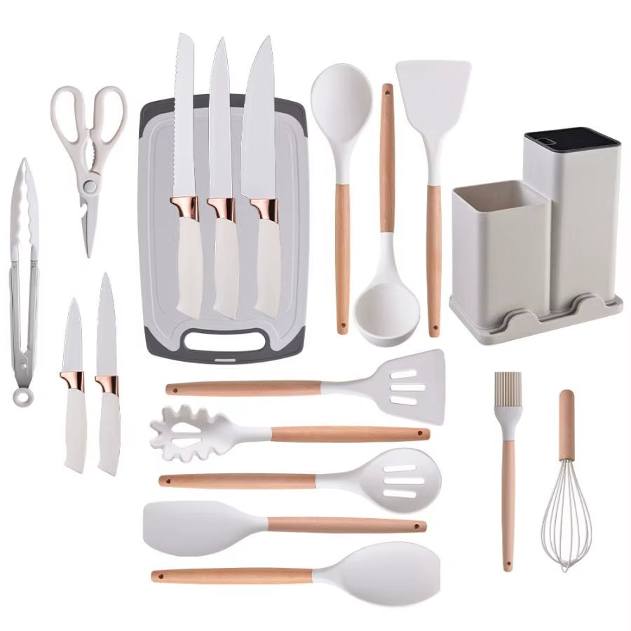 Premium 19-Piece Silicone Kitchen Tool Set 
