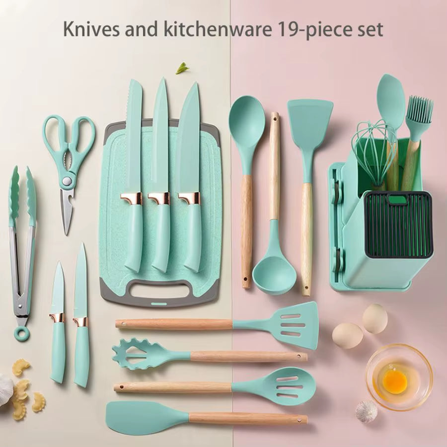 Premium 19-Piece Silicone Kitchen Tool Set 