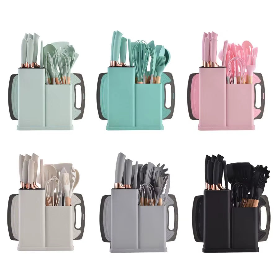 Premium 19-Piece Silicone Kitchen Tool Set 