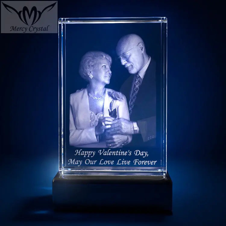 Custom Laser Engraved 3D Crystal Photo Sphere